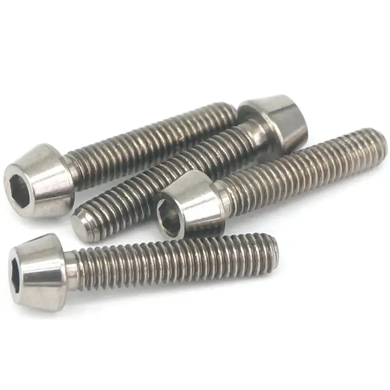 

4 PCS M4x20mm Ti GR5 Titanium Cone head Bolts For Bike Rear Derailleur