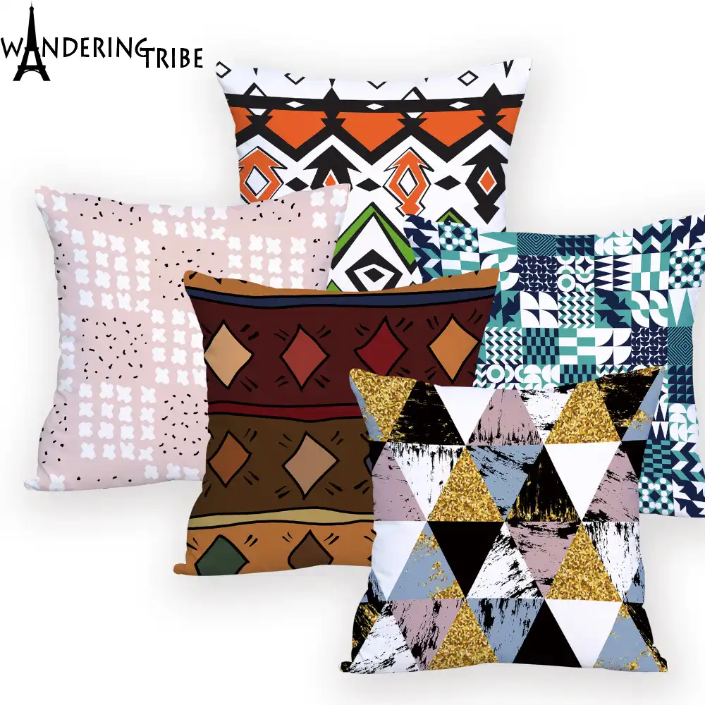 Boho Chic Decor Colorful Throw Pillows Home Print Custom Cushion Boho Chic Decor Colorful Throw Pillows