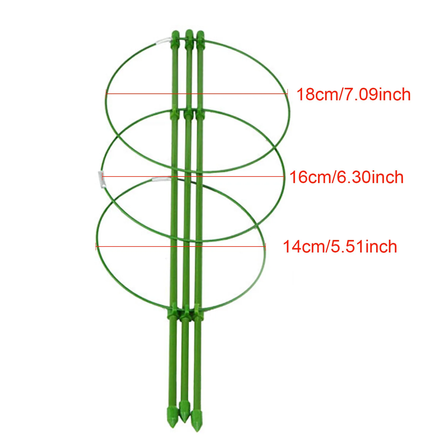 3 шт 45 см садовая лоза скалолазание горшечные растения поддержка трельяж клетка с 3-кольцом для клематиса Лилия томат огурец сладкий горох Lvy