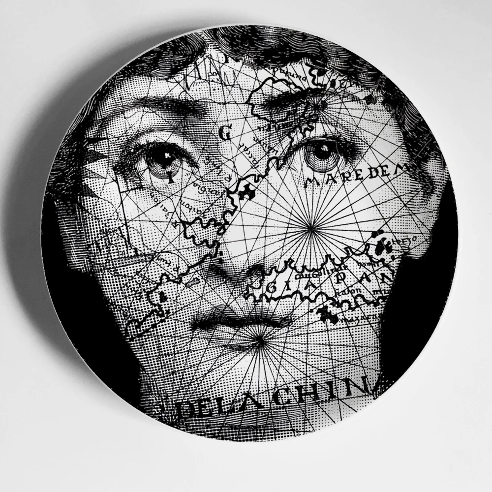 Rosenthal Piero fornasetti тарелки Стиль 8 дюймов дома Настенная Декорация плиты бар отеля справочная информация иллюстрации посуды оптом