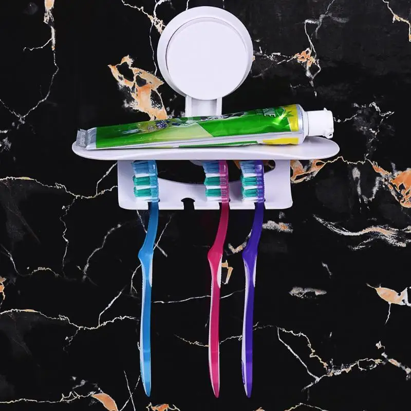 Зубная паста диспенсер настенный крепкий присоска зубная паста зубная щетка держатель Органайзер для кухни Ванная комната хранения чашки