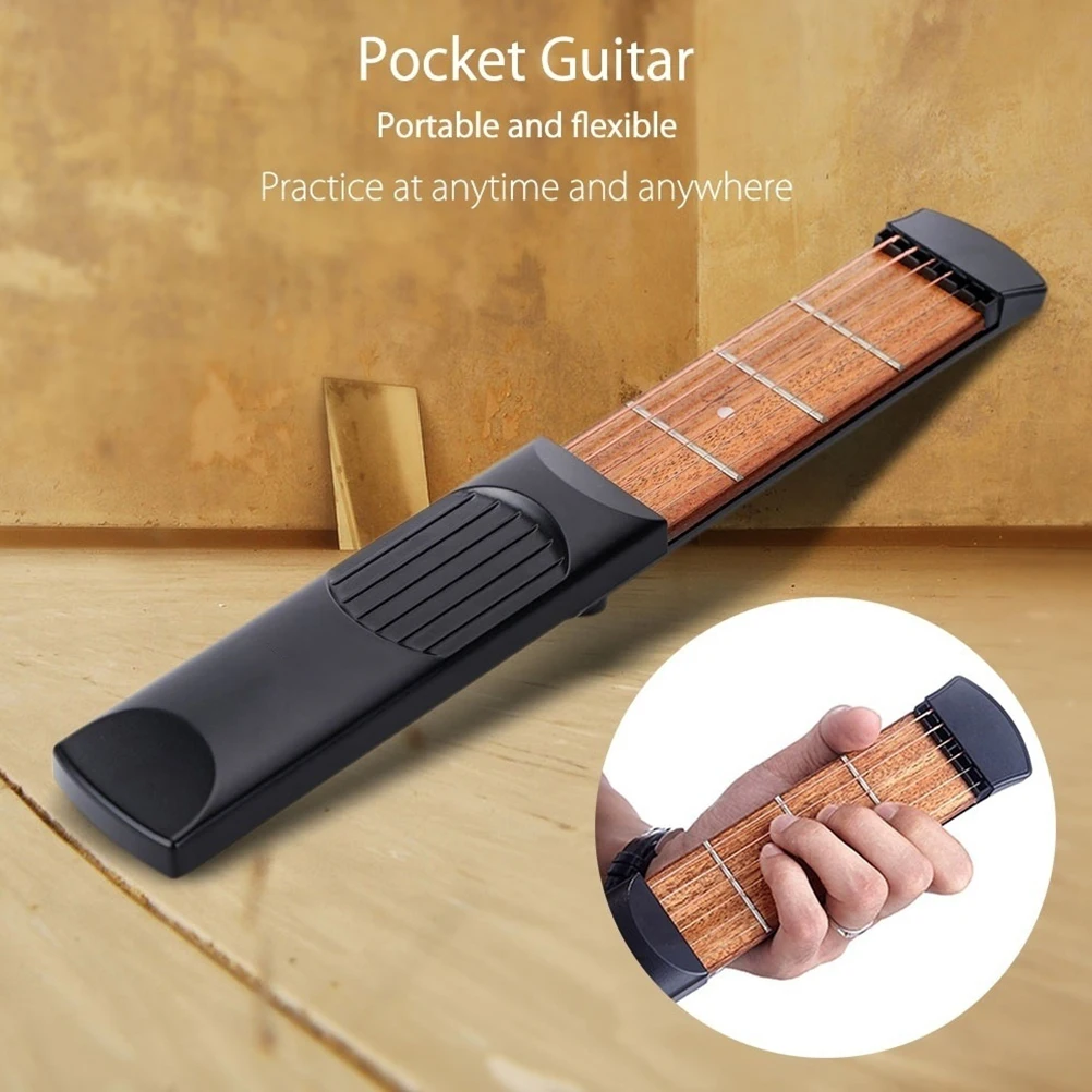 Portable Pocket Guitar Practice Tool Gadget Guitar Chord Trainer 4 Fret