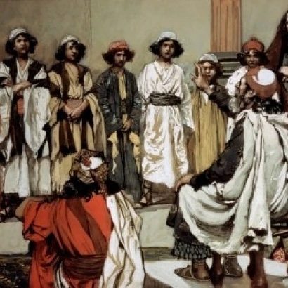 Джесси представляет своих сыновей сэмюэлю Джеймсу Тиссо (1836-1902 французский)
