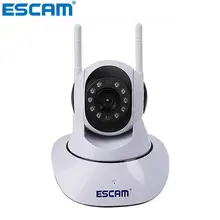 ESCAM G02 двойная антенна 720P Pan Tilt WiFi ip-камера с поддержкой ONVIF Max до 128 Гб Видео монитор, мини ночное видение, ИК-камера