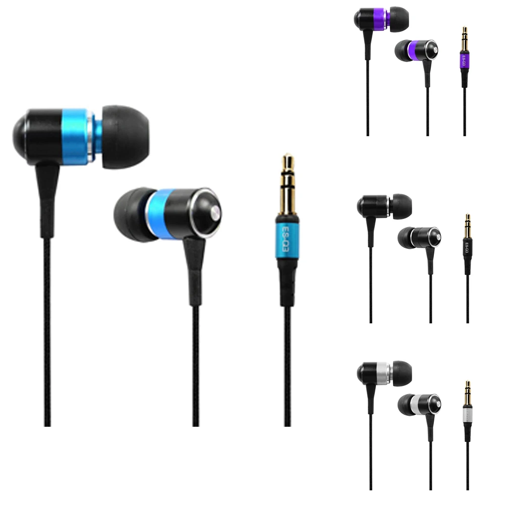 In ear Earphone ES Q3i 3.5mm Great Super Bass Portable Earbud Earphone