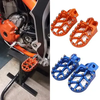 

2-Pack Motorcycle Billet Wide Foot Pegs Pedals Rest Footpegs For KTM SX SXF EXC EXCF XC XCF XCW XCFW SMC 65 85 125 150 200 250