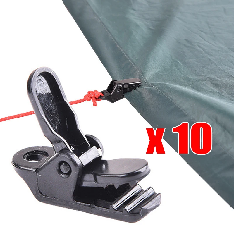 

10PCS Awning Clamp Clip Snap Nylon Plastic Outdoor Camping Tent Holder Tools Accessories