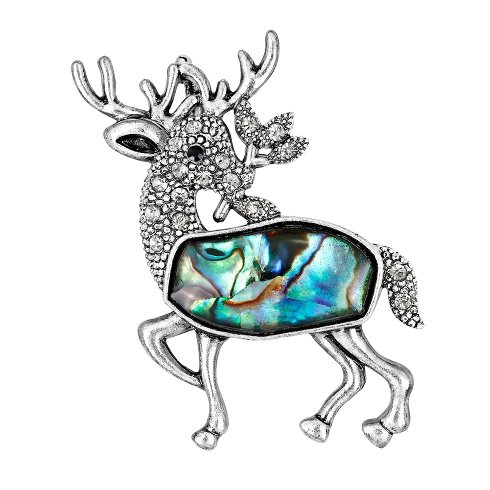 Deer Animal Cute Colurful One Pice Woman Girl Shell Classic Charming High Quality Accessories Simple Brooches All match | Украшения и
