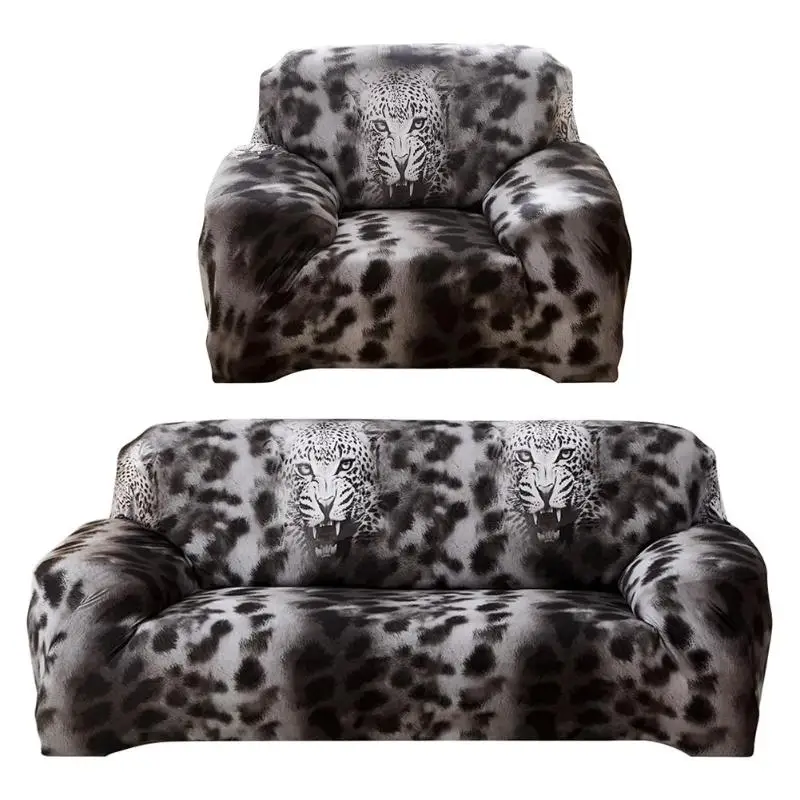 

Universal Elastic Tight Leopard Animal Printed Sofa Cover Slip-resistant All-Inclusive Slipcover Sofa Cover Towel 1/2/3/4 seater