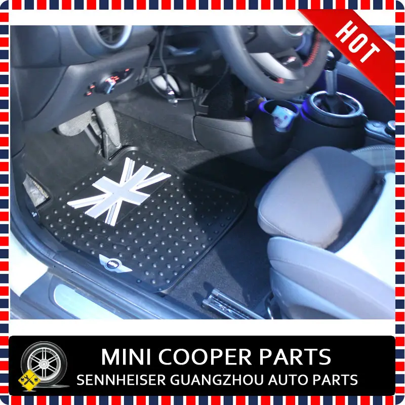 Black Union Jack Style Foot Pad Left Siide