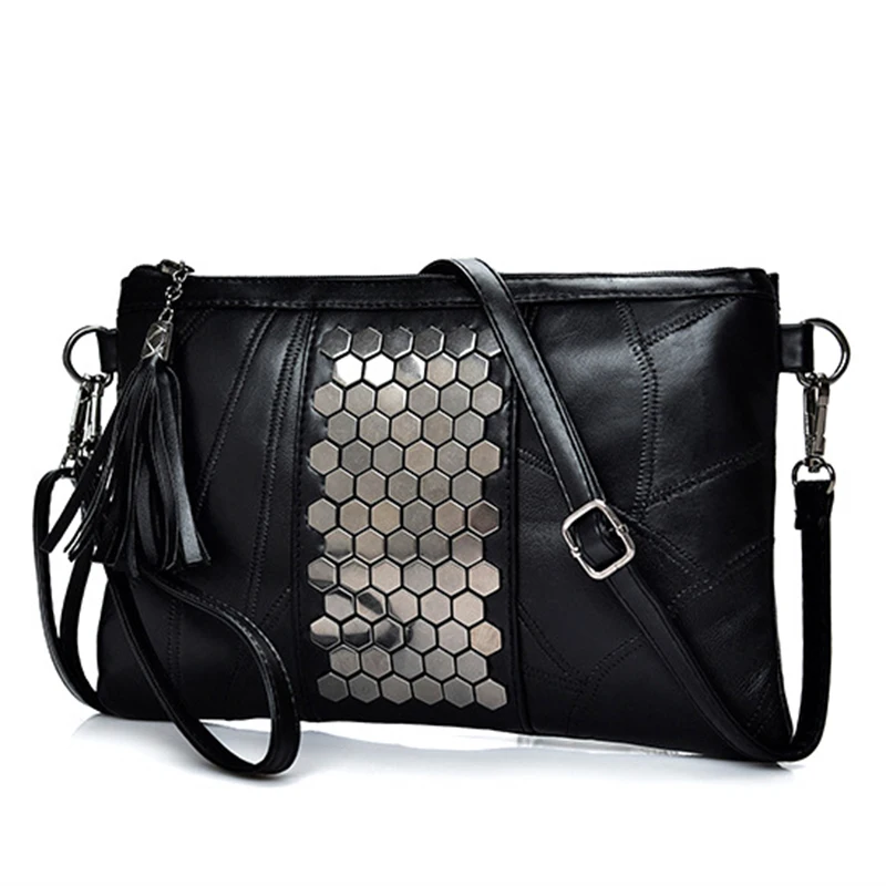 

TFTP-Women'S Messenger Bags Rivet Clutch Ladies' Shoulder Bag Designer Handbags Tassel Crossbody Bag For Girl