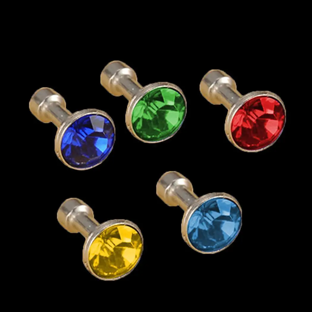 

3.5mm Earphone Jack Artificial Diamond Anti Dust Plug Mobile Phone Accessories Pack 5pcs Pack 10pcs Pack For General