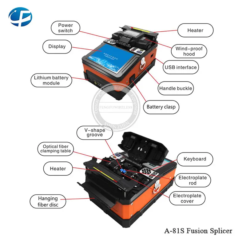 Горячая Распродажа волоконно-оптический сварочный аппарат A-81S оранжевый полностью автоматический сварочный аппарат