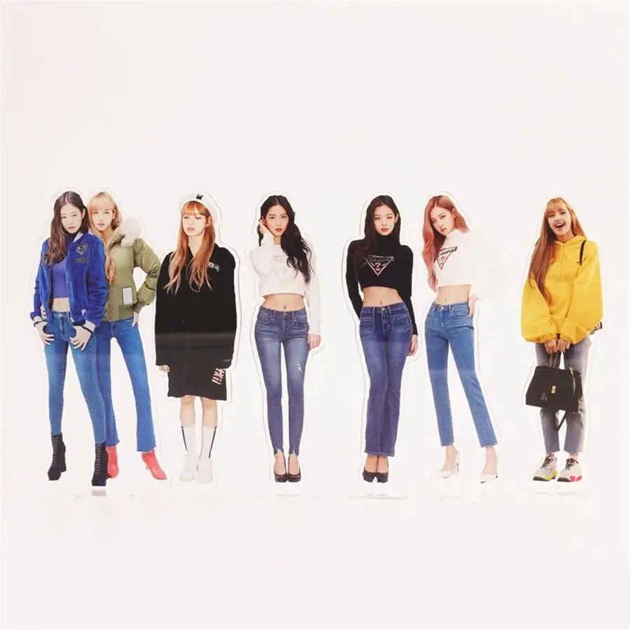 

Kpop Blackpink Members Acrylic Standee Action Figure Doll Rose Lisa 18cm Standing Action Table Decor Jisoo Jennie