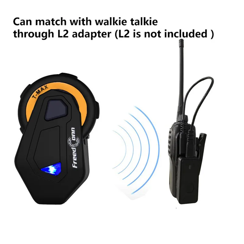

Freedconn T-Max Motorcycle Helmet Bluetooth Intercom Headset 6 Riders Group Talking FM Intercomunicador Moto + Soft Earpiece