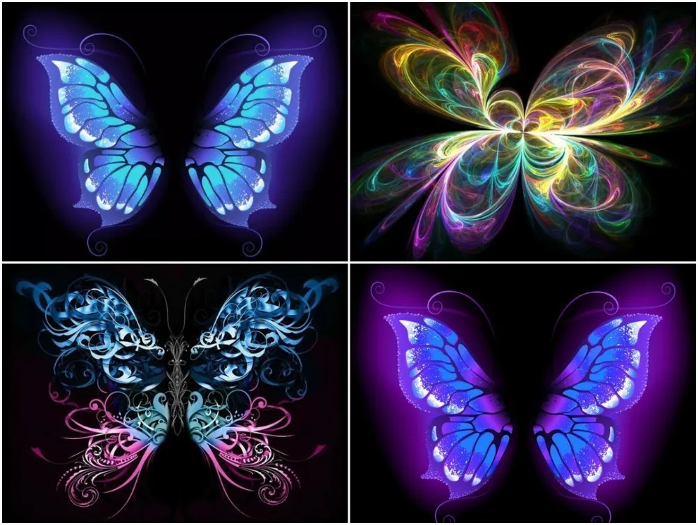 

AZQSD Diamond Embroidery Colour Butterfly Cross Stitch 5D DIY Diamond Painting Full Diamond Mosaic Animal Rhinestones Home Decor