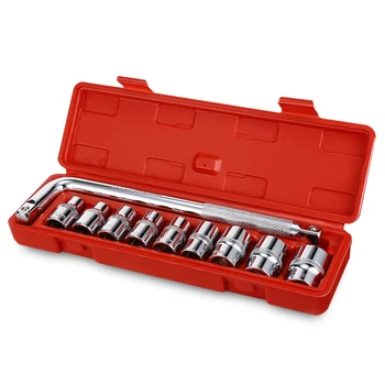 

10PCS 1/2 inch Sockets and Bending Bar for Car Repairing Tire Disassembly Car Repair Tool Kit