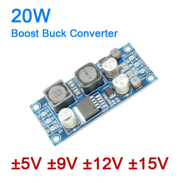 20W DC-DC Buck boost 5V-35V 12V 24V to ± 5V 9V ±12V 15V Dual Power Supply Positive negative Voltage regulator module | Инструменты