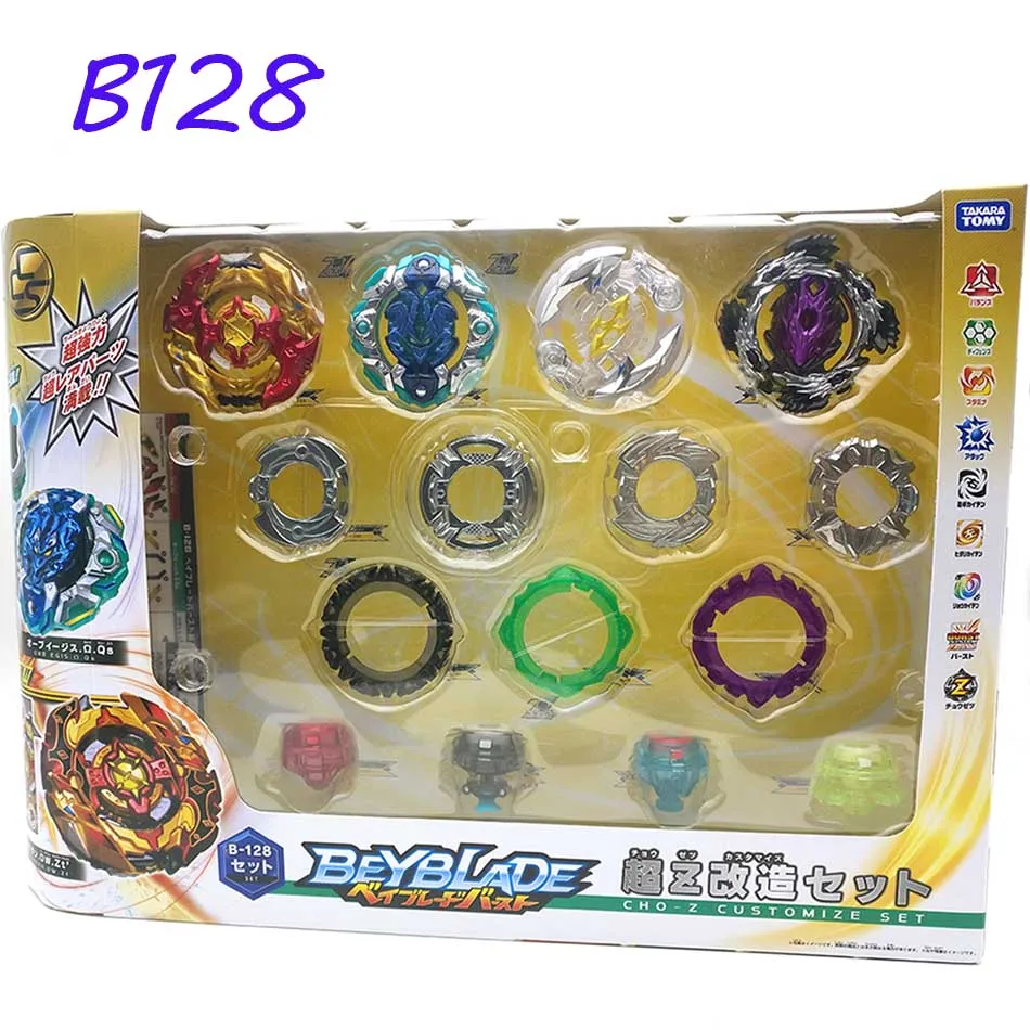 Takara Tomy Beyblade explosión B-128 Super Z 4 unids/set CHO-Z personalizar conjunto Bayblade ser hoja superior spinner juguete clásico - 1