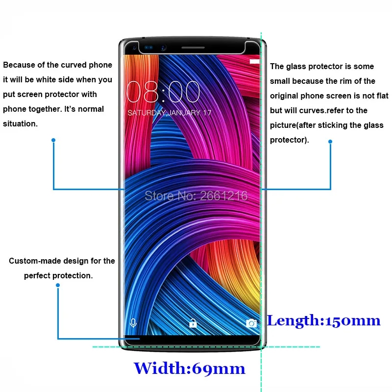 Для Doogee Mix 2 закаленное стекло 9H 2.5D Премиум Защитная пленка для экрана Для Doogee Mix2 5,99"