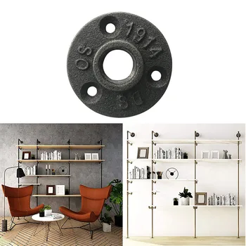 

1’’ /1/2" 3/4" Decorative Malleable Iron Floor Wall Flange Malleable Cast Iron Pipe Fittings Threaded Hole Fitting Connector