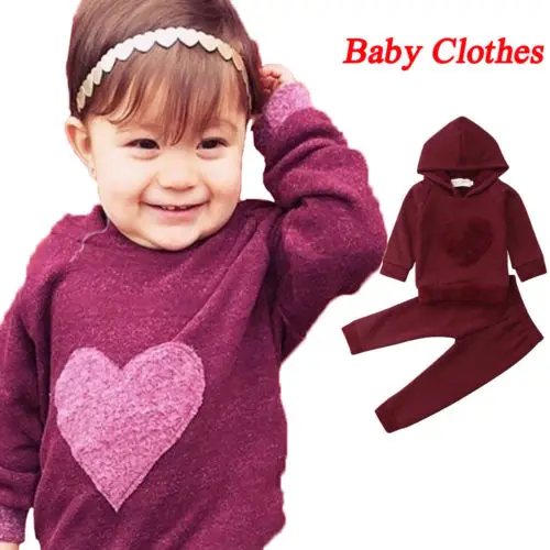 Одежда для маленьких мальчиков и девочек; сезон осень-зима; топ с капюшоном+ брюки; комплект из 2 предметов; одежда; 0-3Y