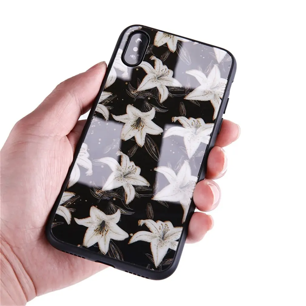 White Lily Aurora Glass Phone Case Cover Shell Cellphone Case Protection Man Woman Fashion Accessories,Mobile Phone White Lily Aurora Glass Phone Case Cover Shell Cellphone Case Protection Man Woman Fashion Accessories,Mobile Phone
