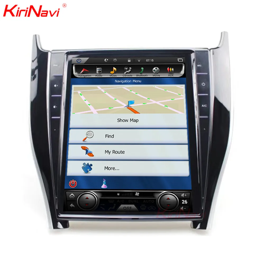 Best KiriNavi Vertical Screen Tesla Style 12.1inch Android 7.1 Car Stereo For Toyota Harrier Radio Multimedia Player GPS Navigation 2