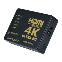 3D HDMI разветвитель 5 портов HDMI переключатель Переключатель Селектор разветвитель концентратор 3 в 1 переключатель 1080 P с пультом