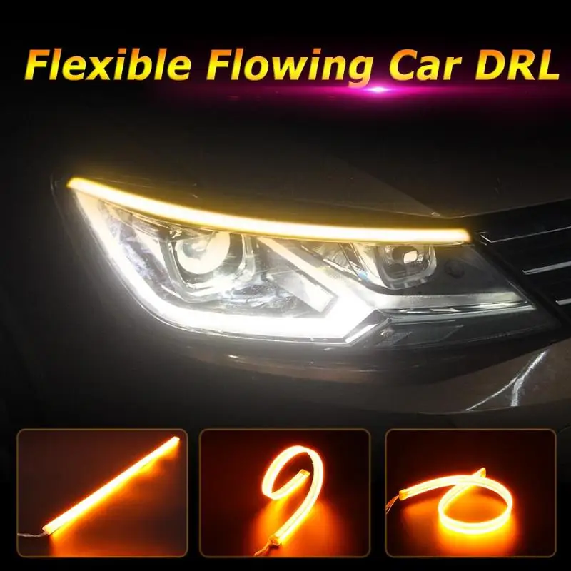 Гибкие автомобильные ходовые огни DRL поворотники со светодиодсветодиодный