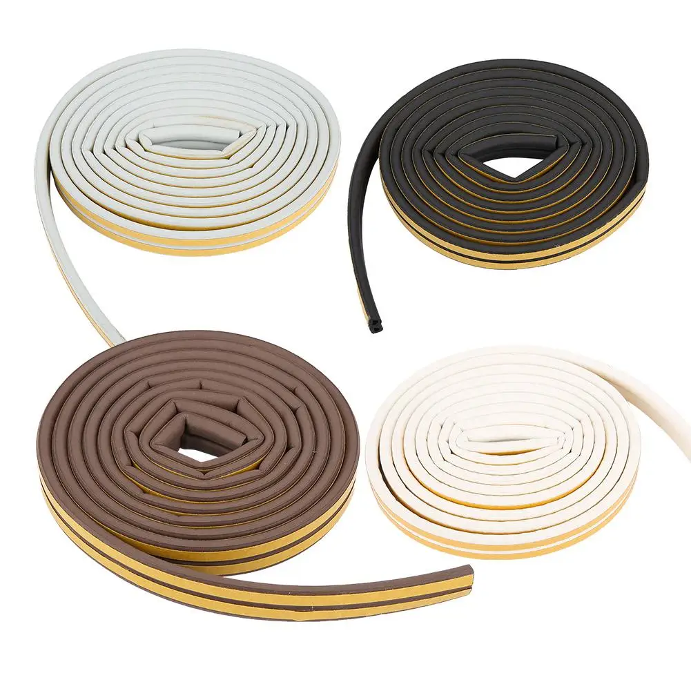 

5M Self-adhesive D Type Foam Collision Avoidance Sealing Strip for Window & Door Car Adhesive Sealers Decoration