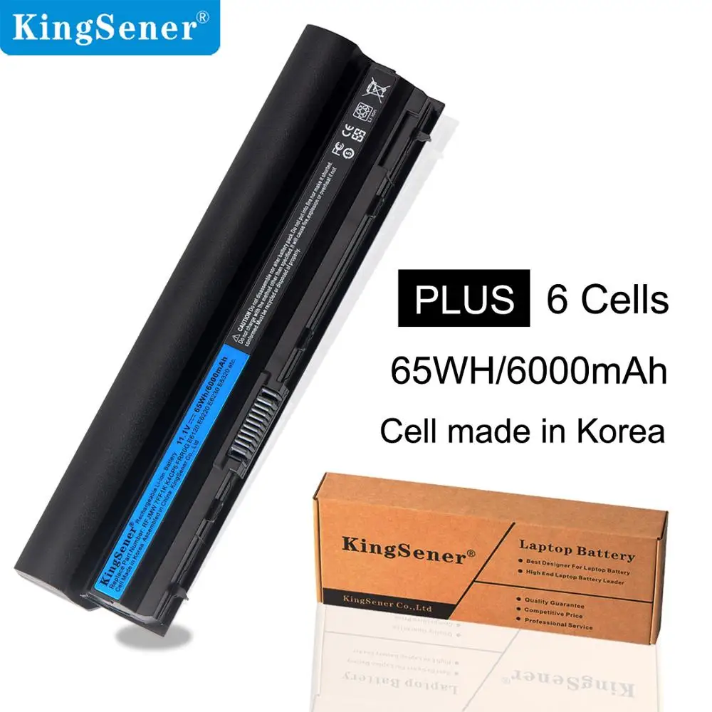Цена KingSener 11,1 В 6000 мАч Новый RFJMW ноутбук Батарея для DELL Latitude E6320 E6330 E6220 E6230 E6120 FRR0G KJ321 K4CP5 J79X4 7FF1K