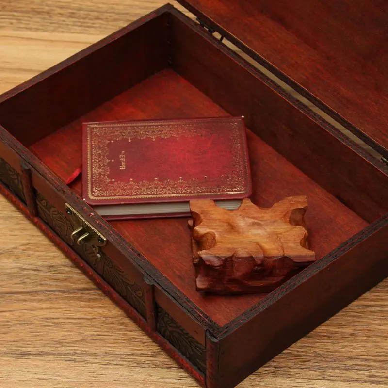 

Large Decorative Trinket Jewelry Lock Handmade Vintage Wooden Storage Gift Box