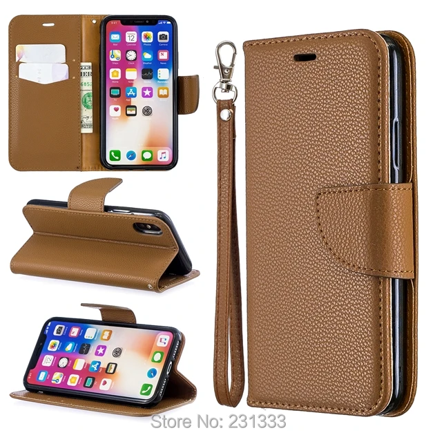 

C-ku Litchi Strap Flip Wallet Leather Pouch Case For Samsung Galaxy A20E A10E For Nokia 3.2 TPU ID Card Skin Cover Luxury 1pcs