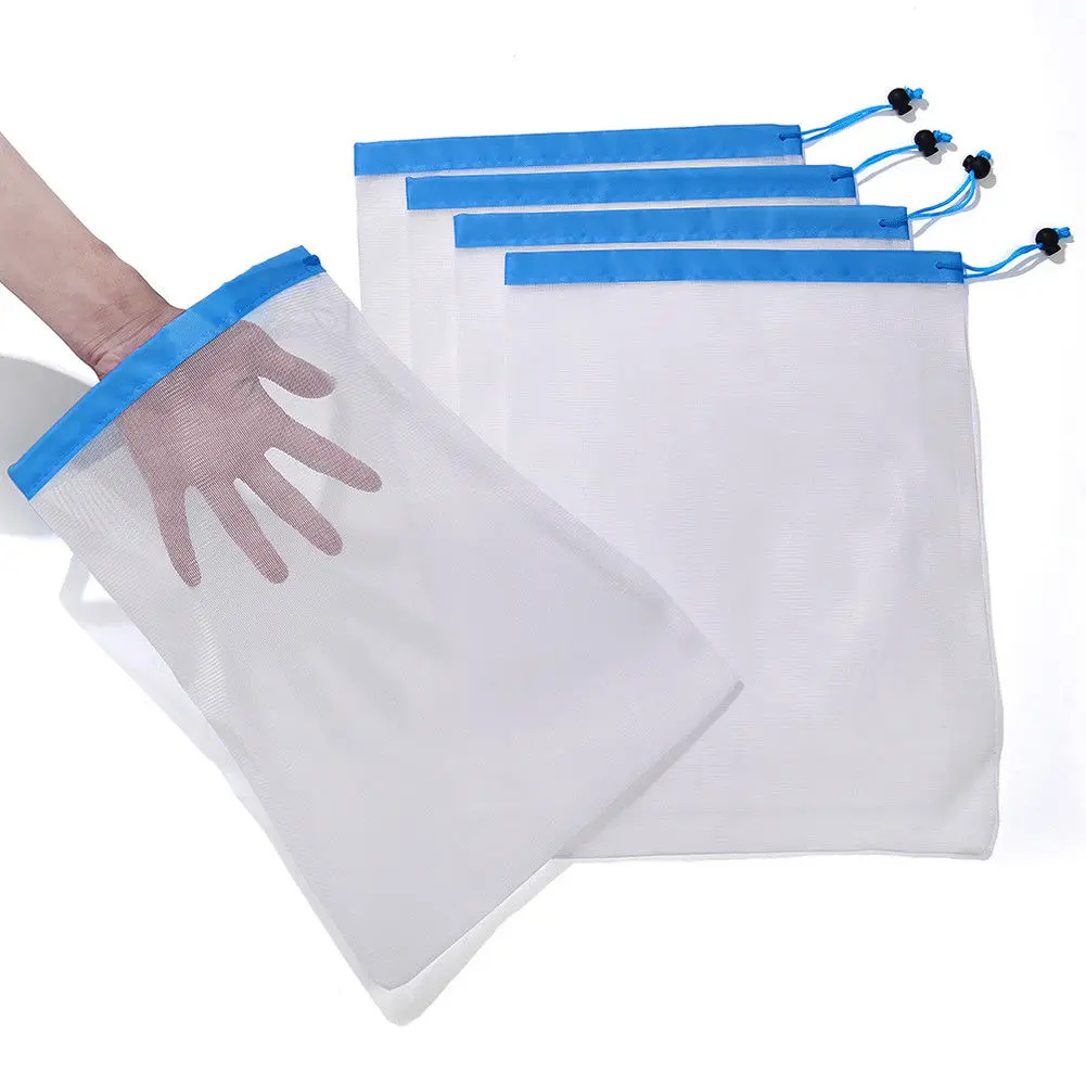 15x Eco Friendly Reusable Mesh Produce Bags Superior Double Stitched Strength 15x Eco Friendly Reusable Mesh Produce Bags Superior Double Stitched Strength