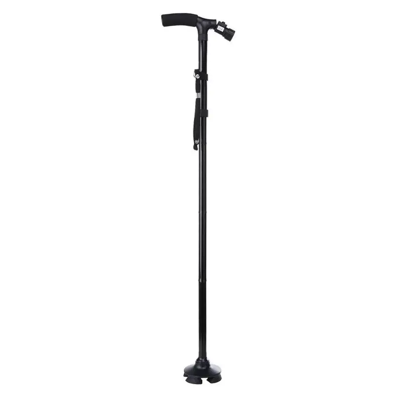 

Magic Cane Folding LED Light Safety Walking Stick 5-Section Telescopic Trekking Poles For Old Man T Handlebar Trekking Poles