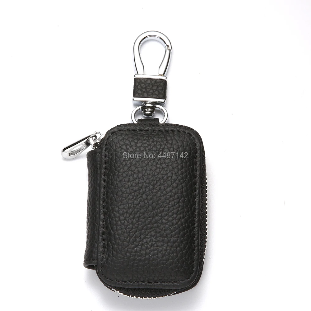 

1 Piece Car Key Case Leather Car Key Cover Zipper Men Housekeeper Keys Organizer For Skoda Nissan Chevrolet Kia Porsche