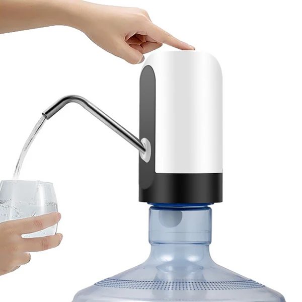 

USB Rechargeable Electric Water Pump Water Dispenser 304 stainless steel LED Light food grade silicone Drinking Water Bottles