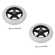 2pcs 8 Inch Solid Tyre Front Caster Walking Aids Wheelchairs Replacement Wheel Wearproof Silence