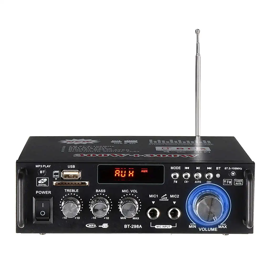 

600W Home Amplifiers Audio Bluetooth Amplifier Subwoofer Amplifier Home Theater Sound System Mini Amplifier Professional