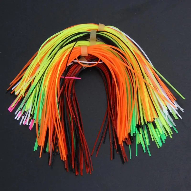 

50 Strands/1 Bundles Silicone Skirts Fishing Accessories DIY Spinnerbatis Buzzbaits Rubber Jig Lures Squid Rubber Skirt #5