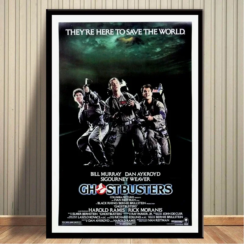 Винтажный постер из фильма картина холста с изображением Ghostbusters домашний декор