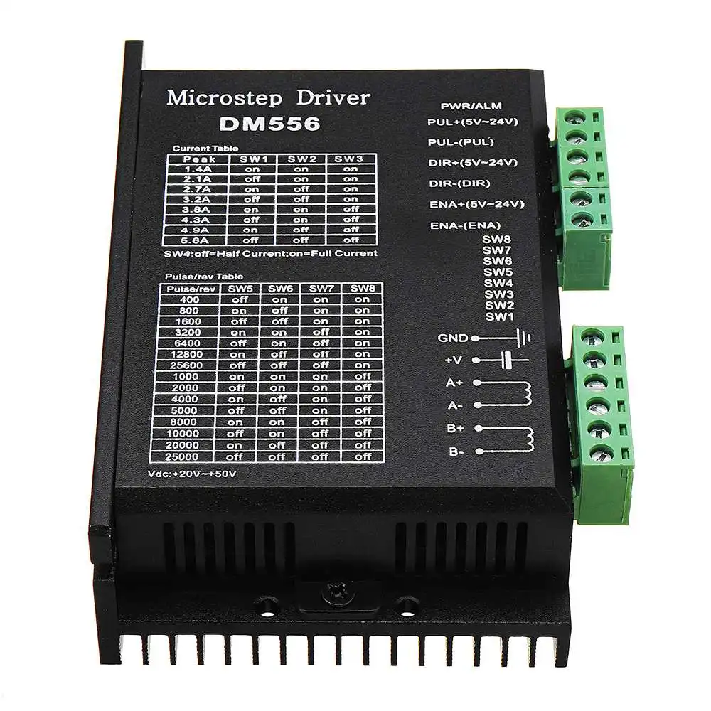

5.6A DC 24-50V 57/86 2 Phase Stepping Driver DM556 Stepper Motor Driver For 3D Engraving Machine