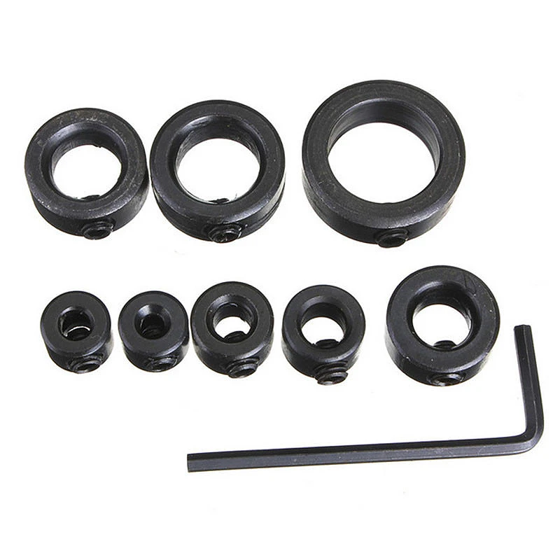 8pcs Woodworking Drill Bits Tools Depth Stop Collars Ring Positioner Spacing Limited Locator 3/4/5/6/8/10/12/16mm | Инструменты