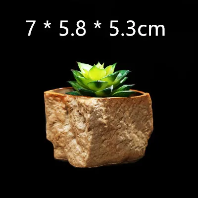 

Simple Stone Pattern Concrete flowerpot Silicone Mold Original Rock flower pot making mould 3D Gardening landscape plants molds