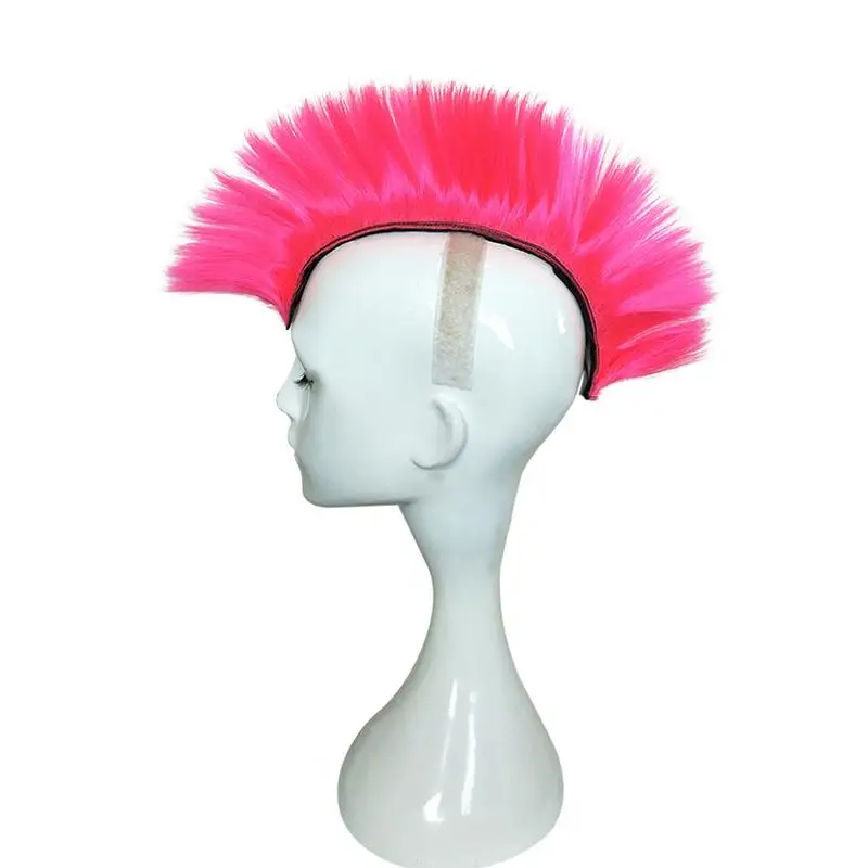 Красочные Cockscomb моделирование парик Хэллоуин мотоциклетный шлем парик химическое волокно Mohawk Стиль шлем волосы без включает шлем