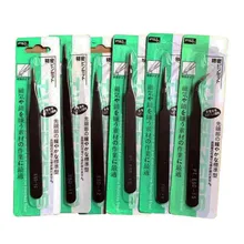 6 шт./партия из нержавеющей стали антистатические пинцеты электронные компоненты Инструменты для ремонта прямой Изогнутый пинцет наконечник из углеродистой стали