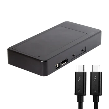 

Thunderbolt Cable Dual NVME AHCI NGFF M-key SSD Raid Docking & Displayport to Thunderbolt Cartridge Adapter Black