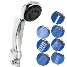 7 Mode Function Chrome Plated Shower Head Handheld Shower Water Saving Hand Shower Head Filter Universal Sprayer Head new universal 3 mode function shower heads chrome handheld bathroom water shower head for bathroom tools