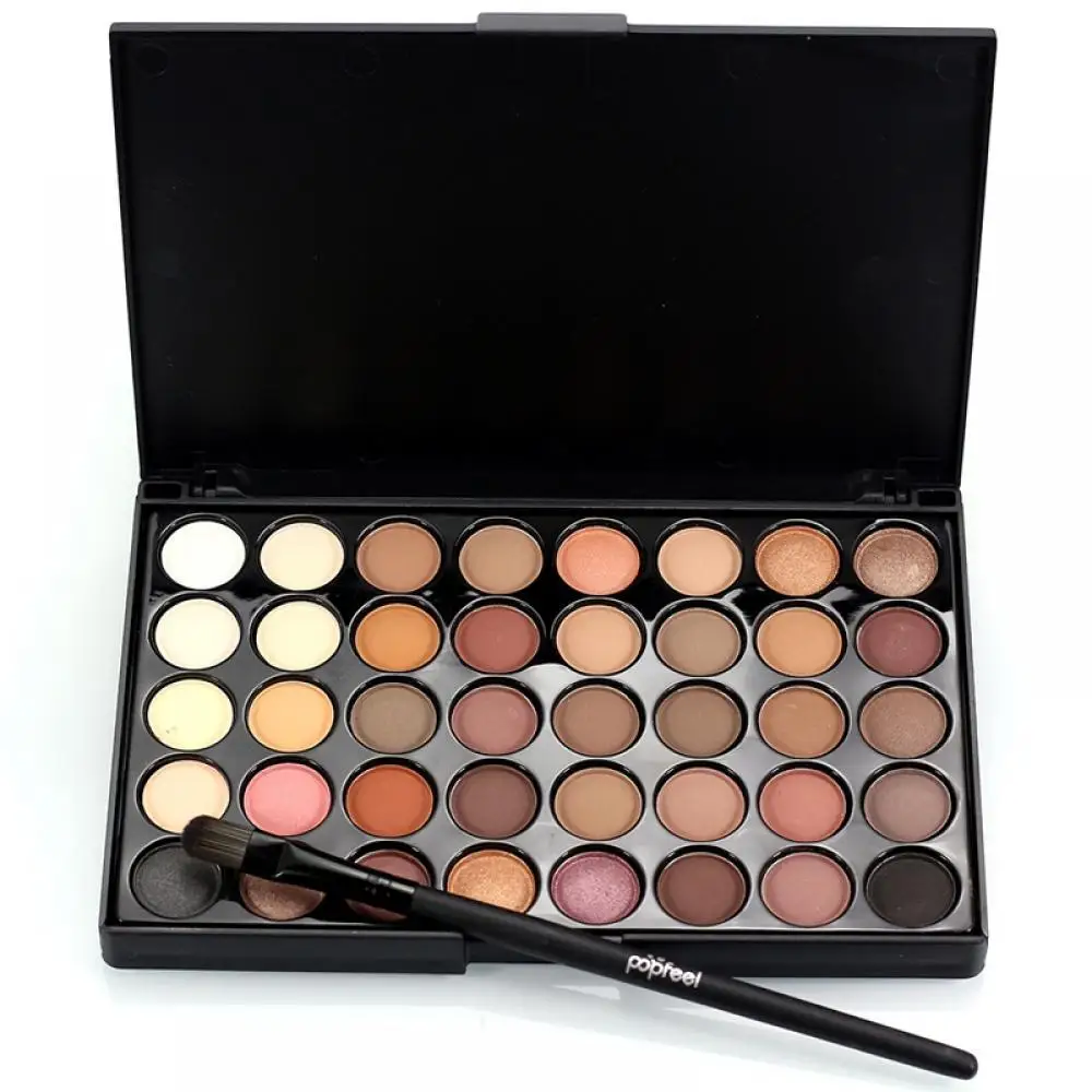 

Warm Palette Waterproof Eyeshadow Matte Makeup Glitter Up Nude with Color Pigments colors Shadow Professional Eye 40 Brush Make
